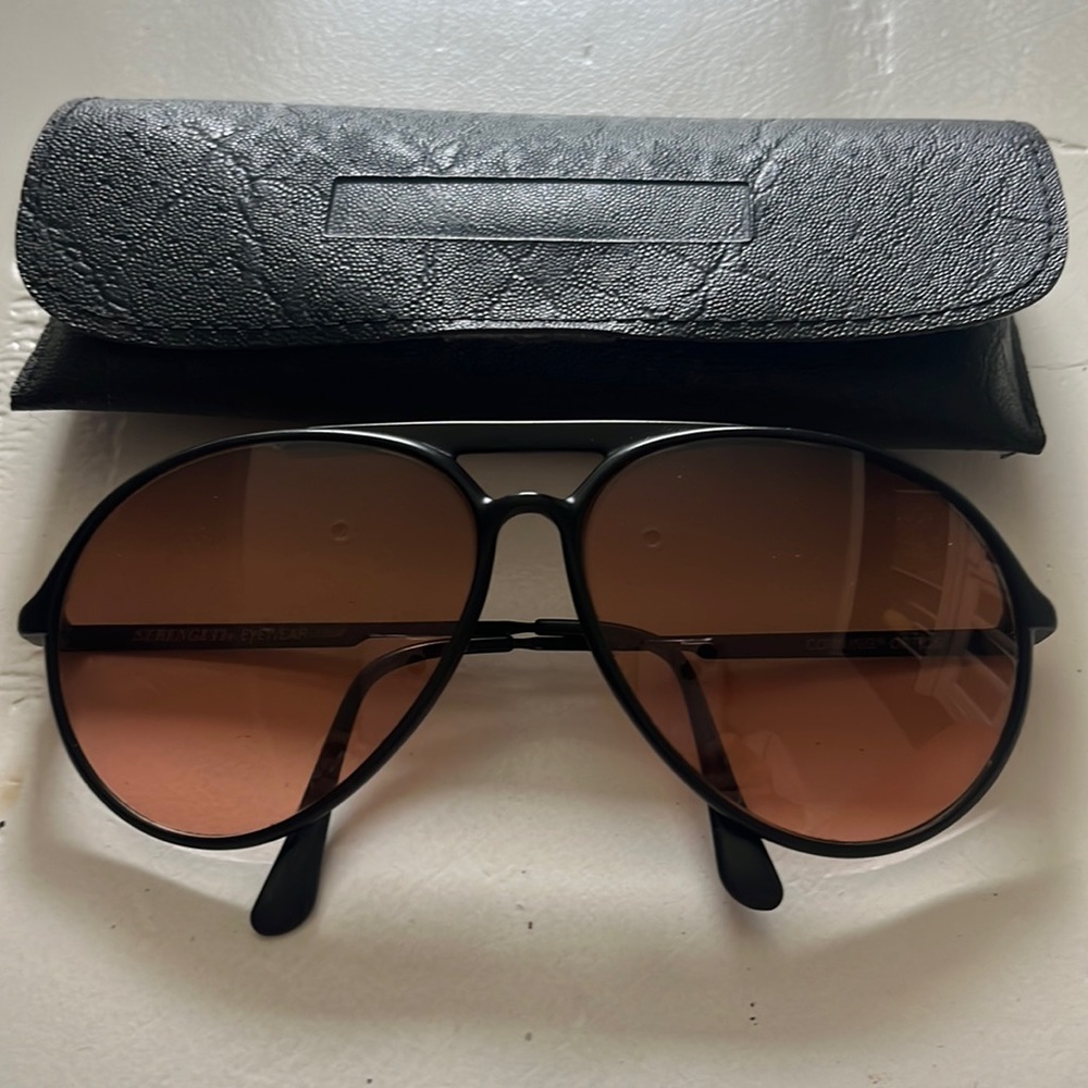 Vintage Serengeti Aviator Driver Sunglasses black matte original case 5263F